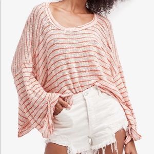 FREE PEOPLE Striped Cotton Hacci Knit Top *NWT*